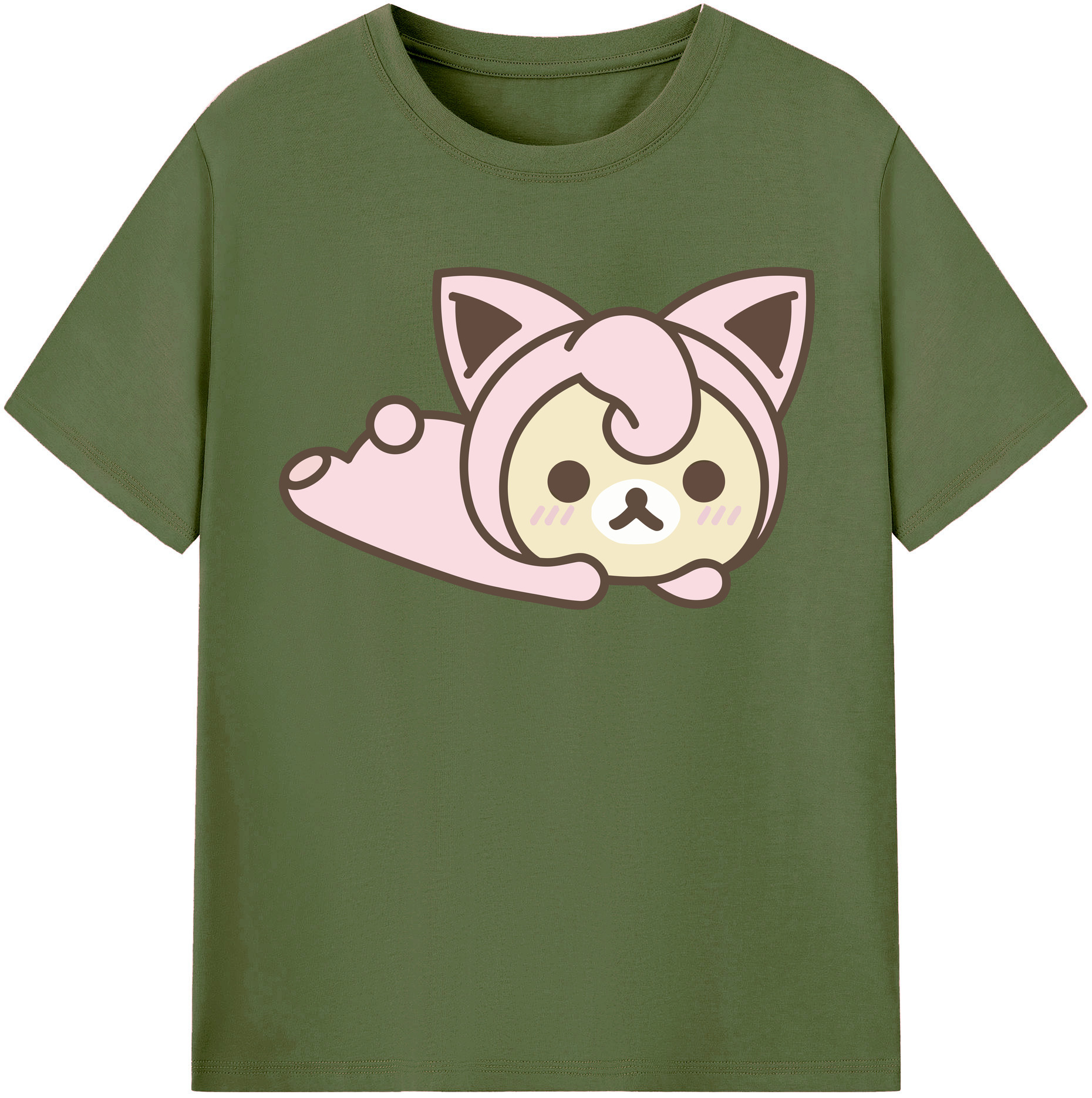 （画像用） リラックマ リラックマ キイロイトリ Rilakkuma Korilakkuma Kiiroitori 綿100％半袖Tシャツ（フロントプリント）